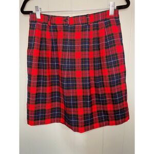 Pendleton Petite Wool Plaid Tartan‎ Skirt Women's Size 12 Vintage